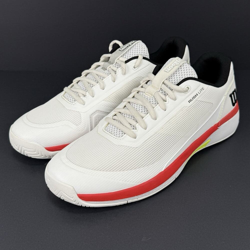 Wilson Rush Lite SAMPLE Men’s 10 Tennis Shoes White Red